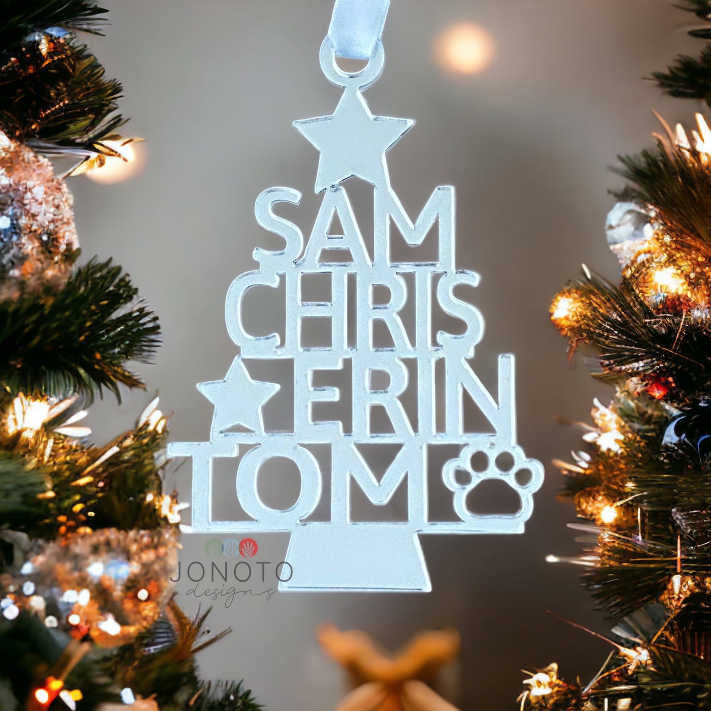 Personalised Family Christmas Tree Ornament