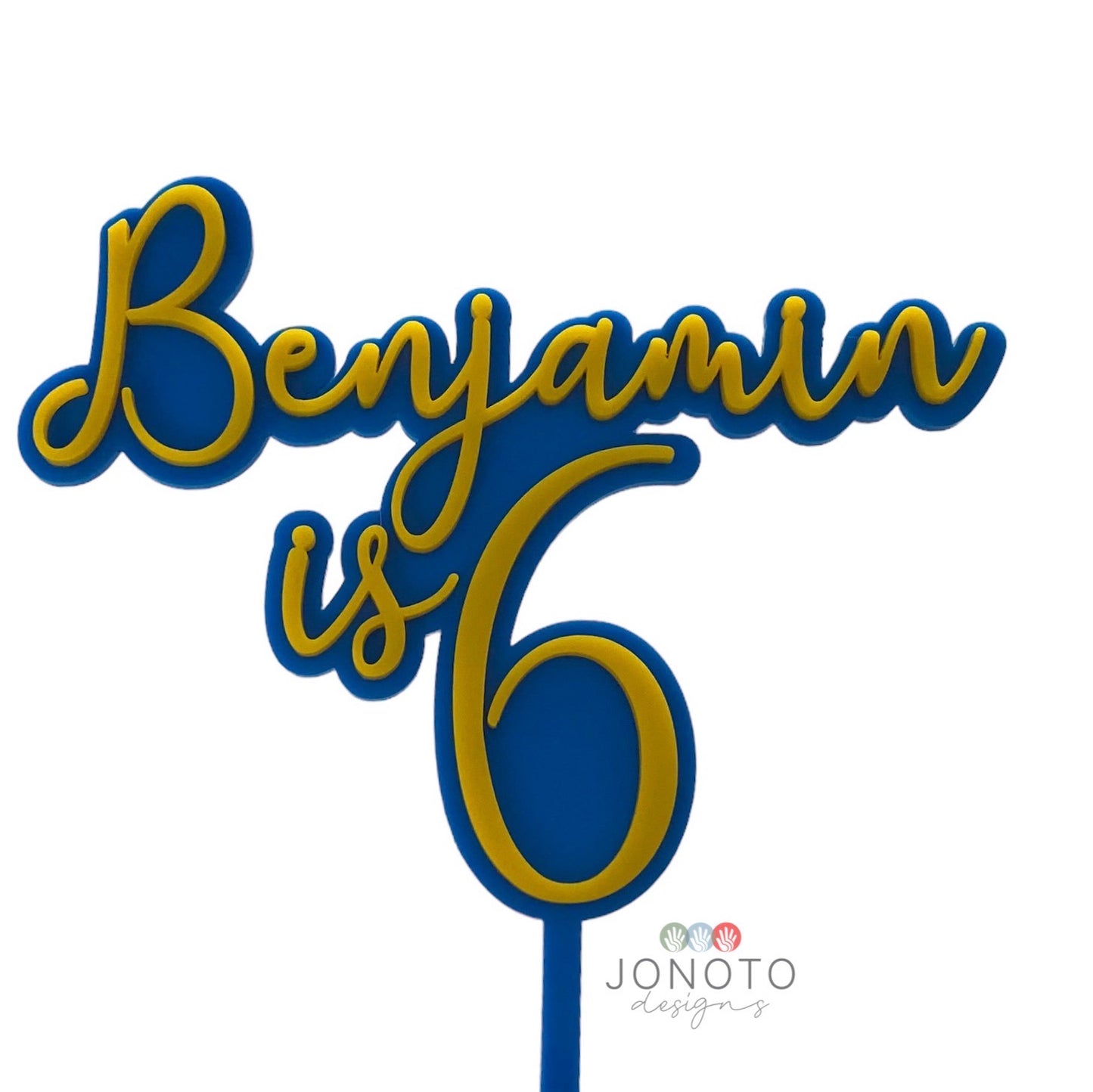 Cake Topper | Name & Age | Double Layered