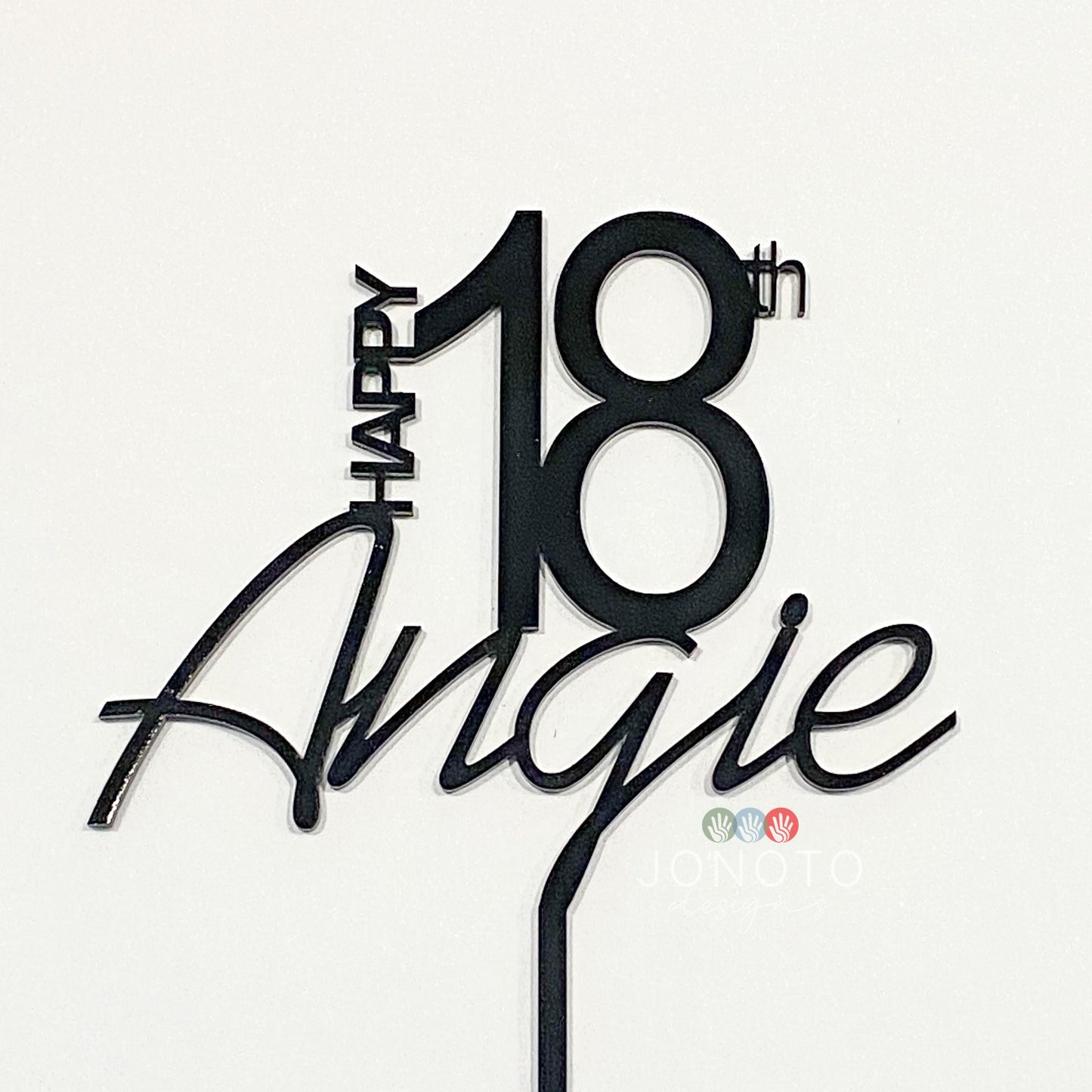 Cake Topper | HAPPY Large Age & Name
