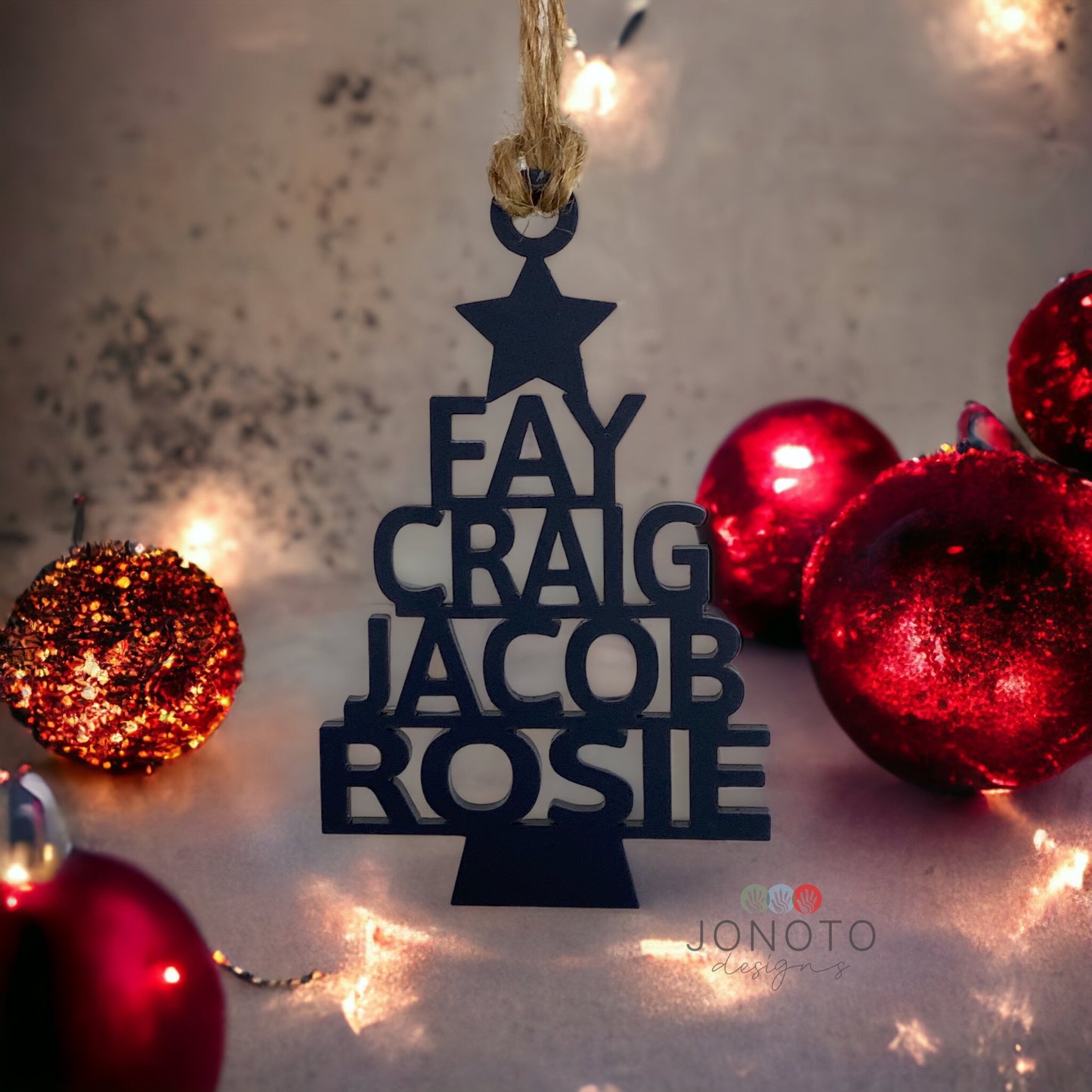Personalised Family Christmas Tree Ornament
