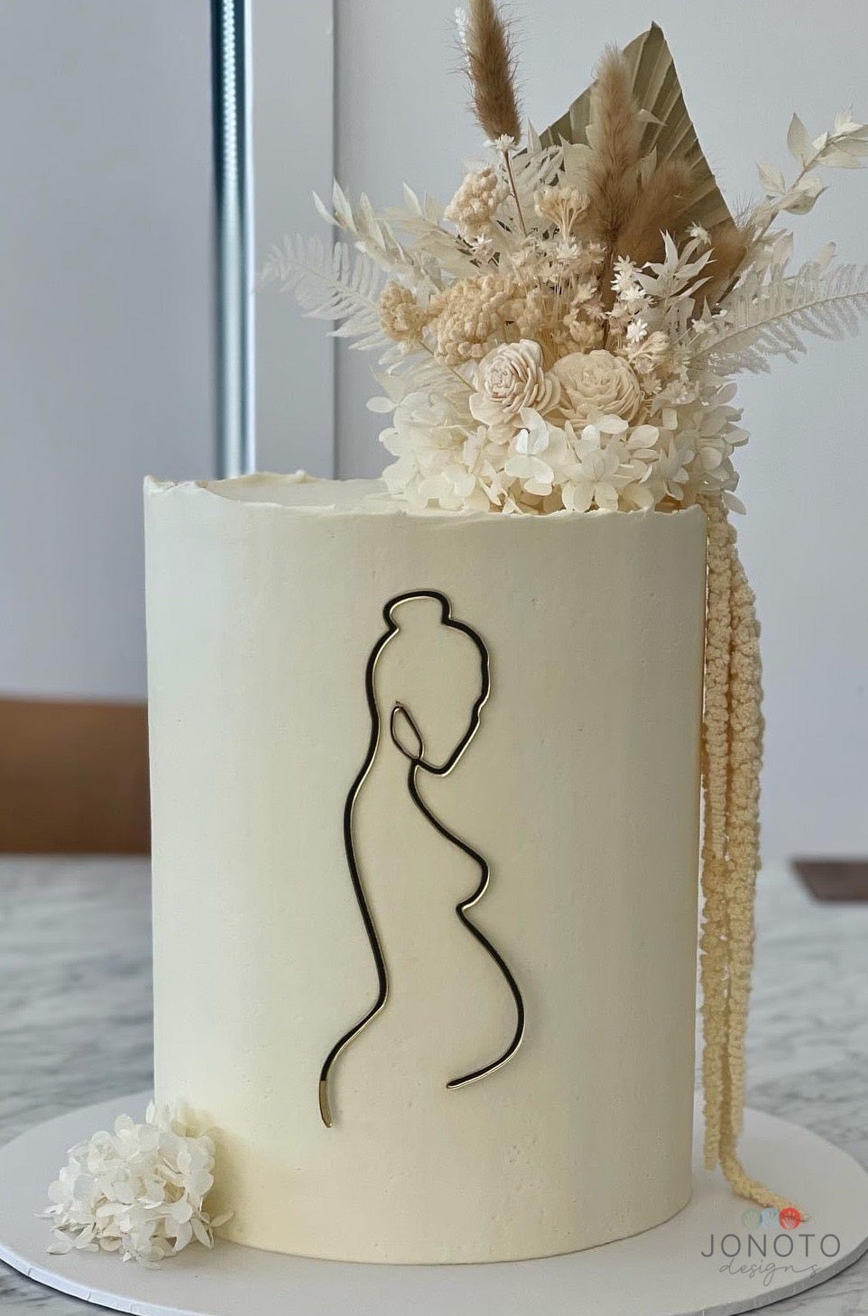 elegant pregnancy cake topper for baby shower cake
