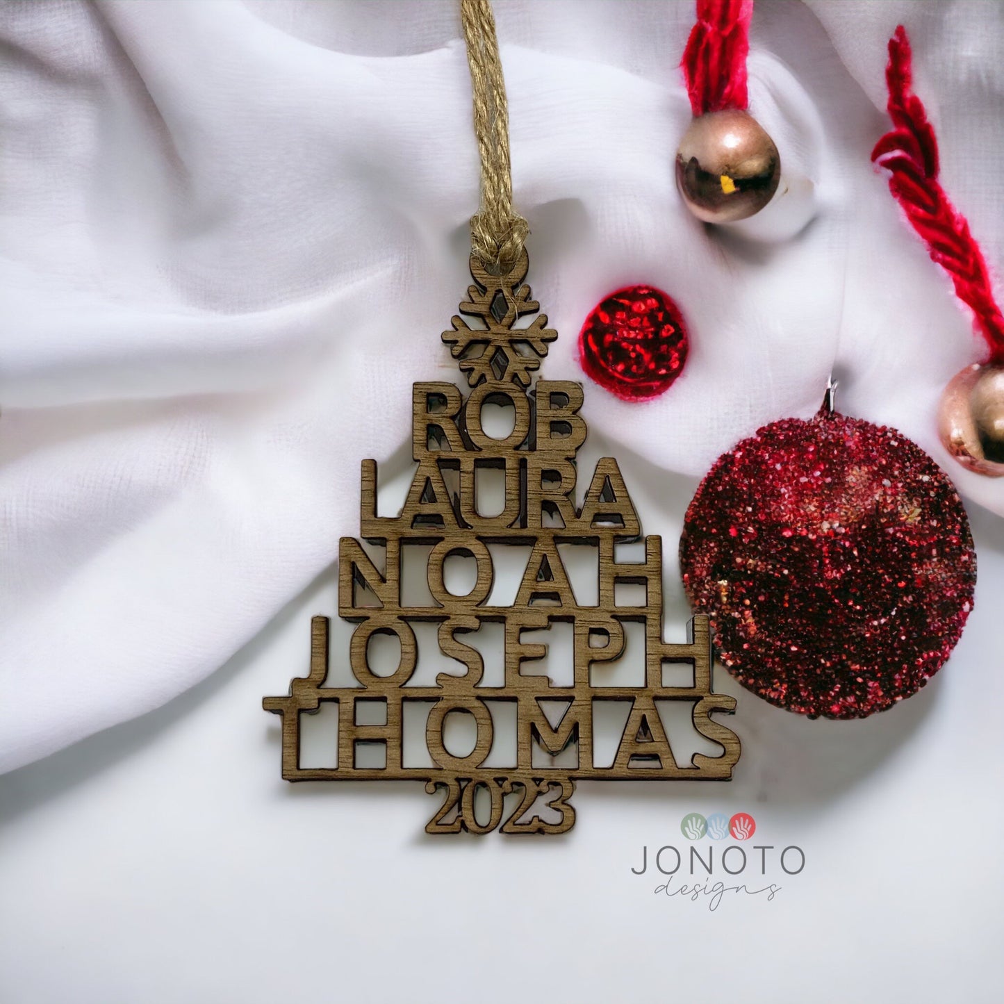 Personalised Family Christmas Tree Ornament