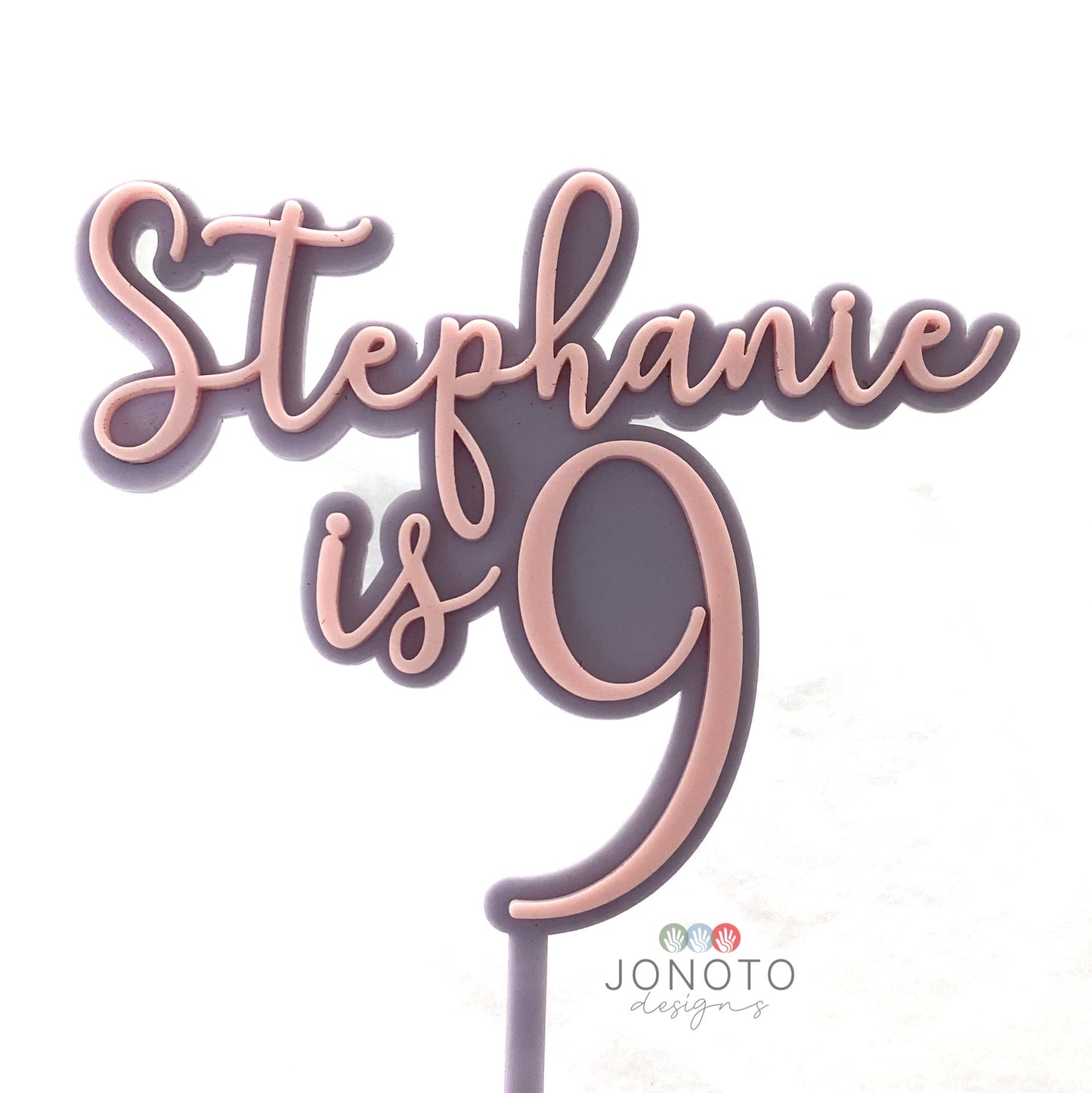 Cake Topper | Name & Age | Double Layered