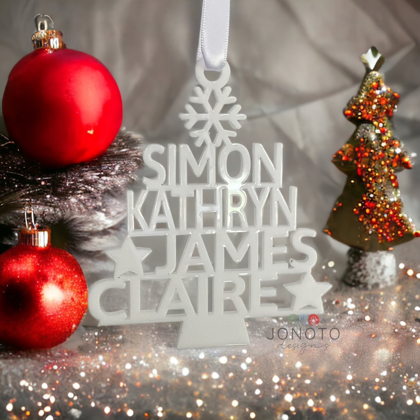 Personalised Family Christmas Tree Ornament