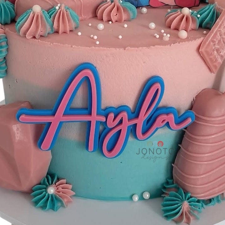 Cake Fropper Set | Name fropper & Age topper set