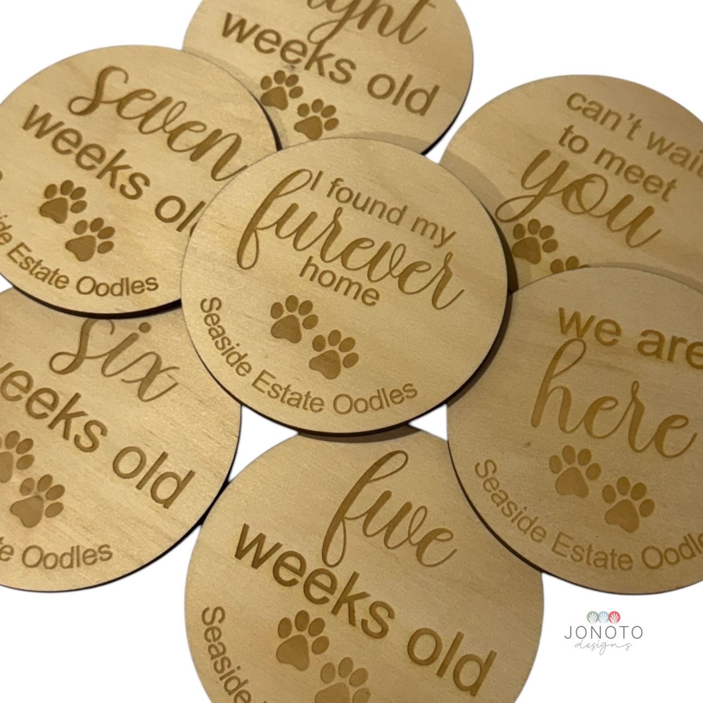 Puppy Milestone Discs | Dog Breeder Design