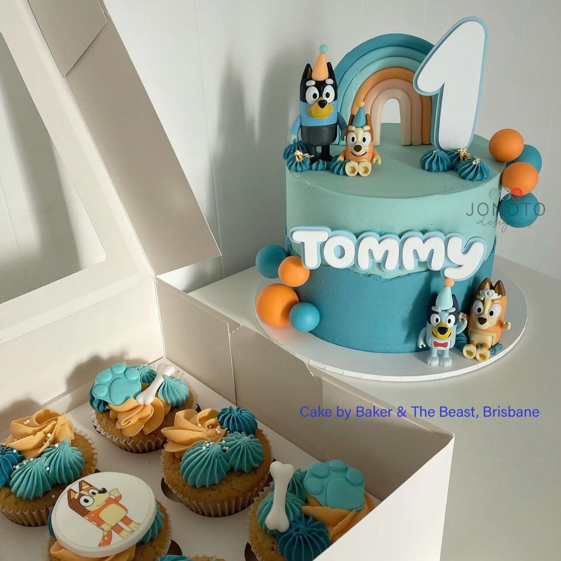 Personalised Bluey birthday cake topper