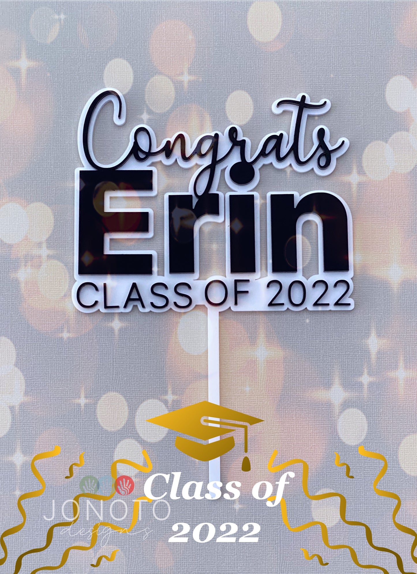 graduation congratulations cake topper