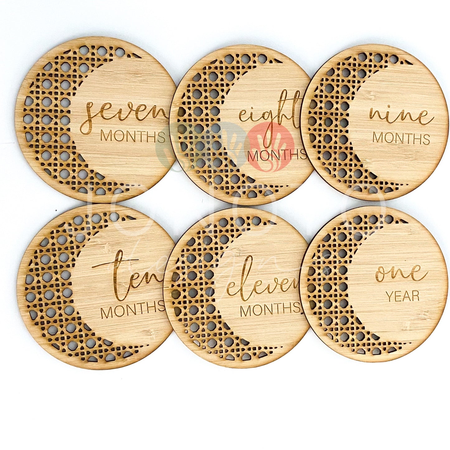 Baby Milestone Disc Set  | Rattan Moon