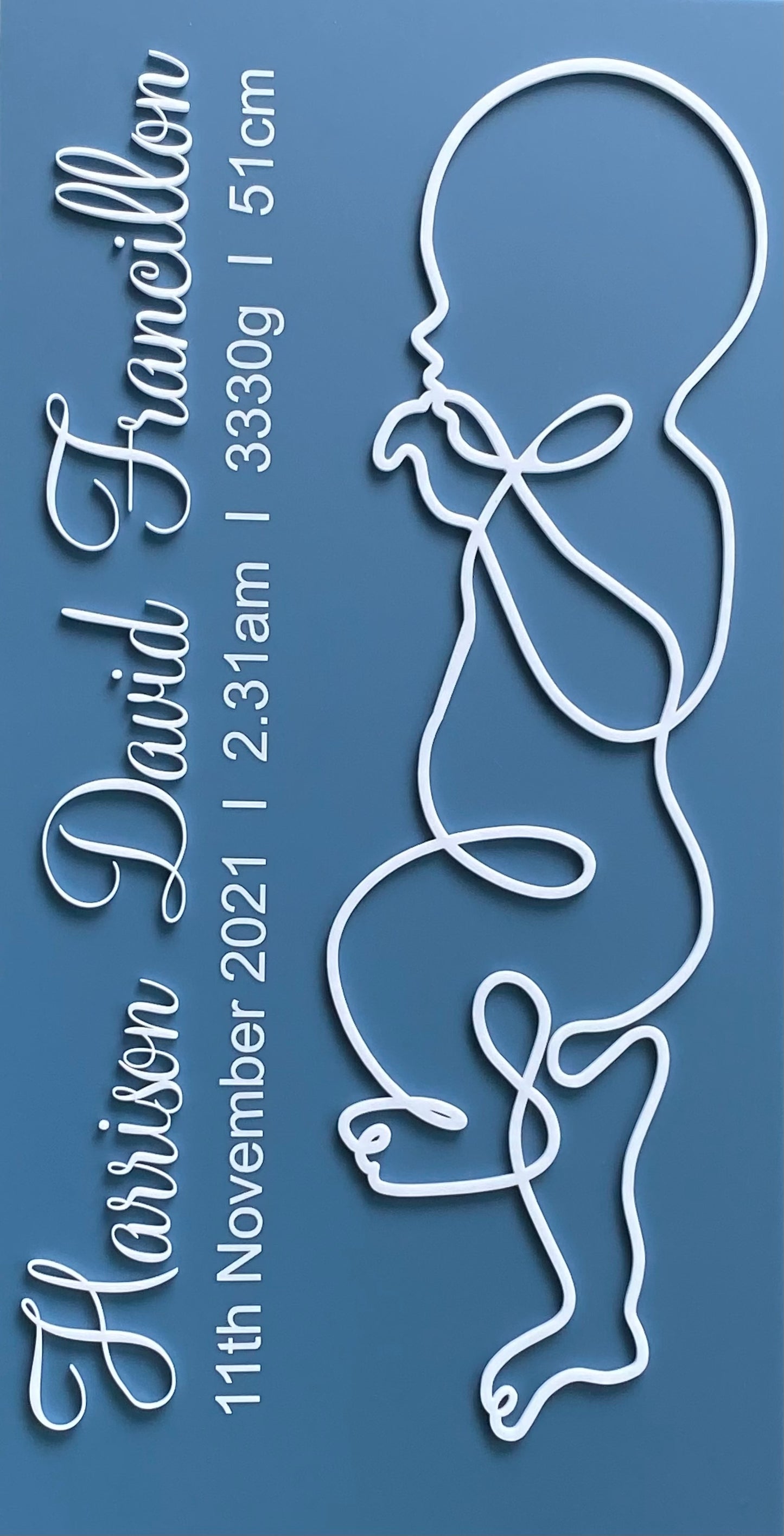 Personalised Birth Plaque  |  1:1 Scale