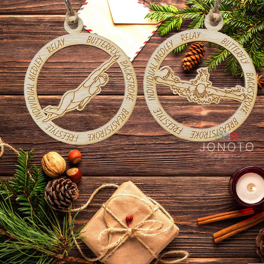 Swimming Christmas Ornament