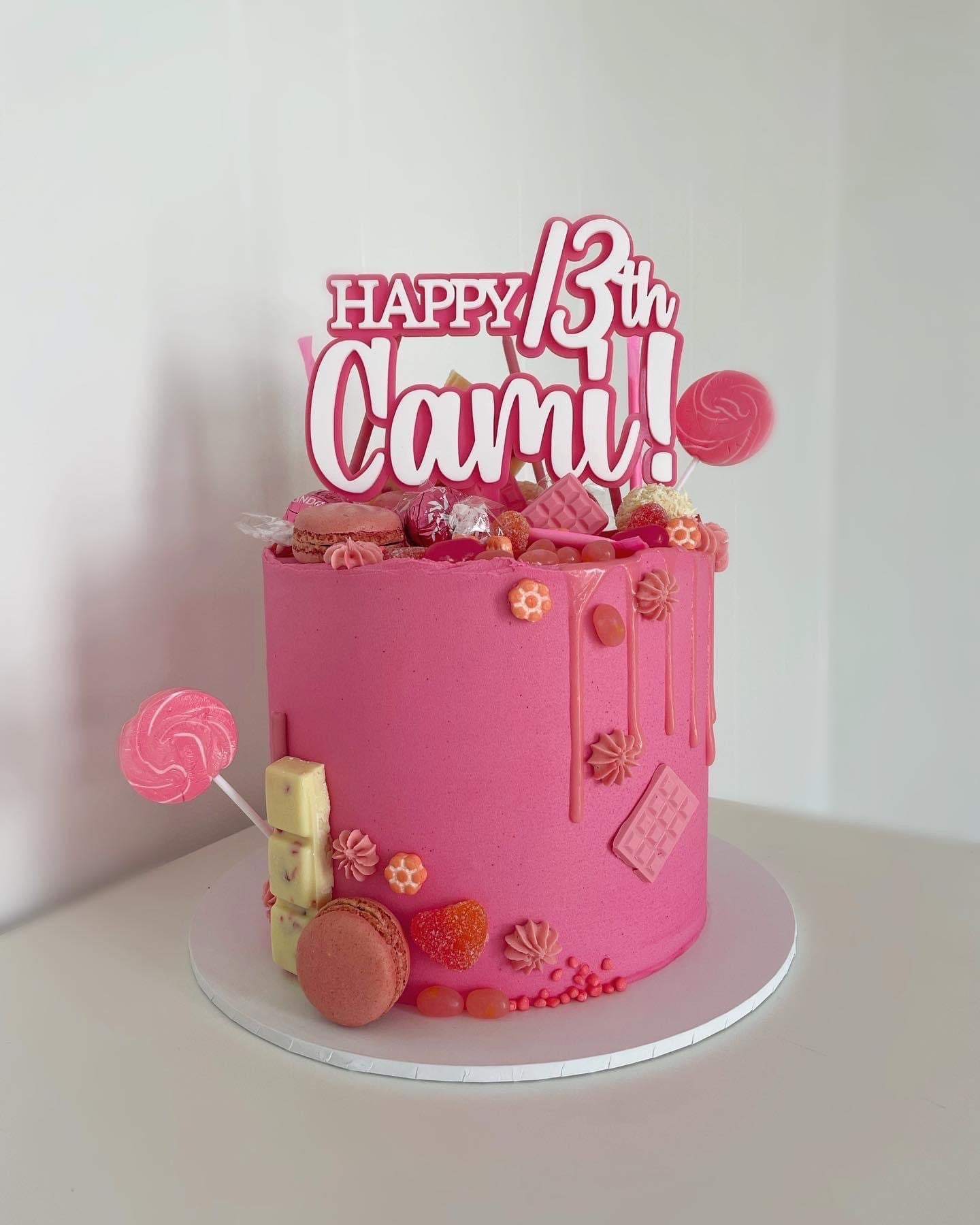Cake Topper | Happy Birthday Age & Name | Double Layered