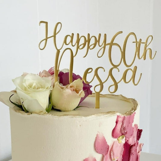 Cake Topper | Happy Age & Name