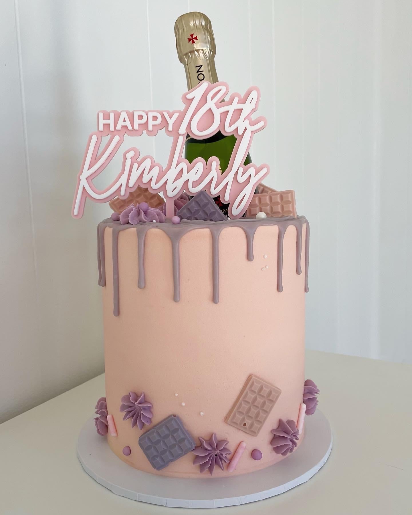 Cake Topper | Happy Age & Name | Double Layered