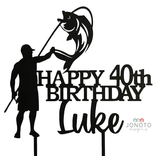 Cake Topper | Fisherman Birthday
