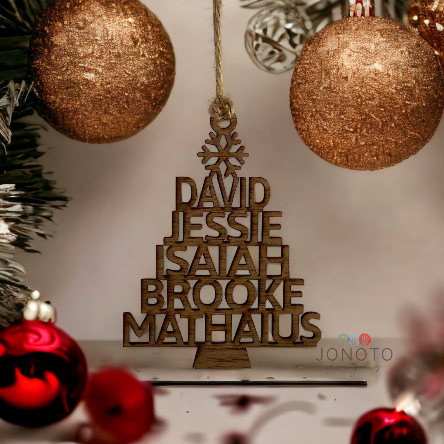 Personalised Family Christmas Tree Ornament