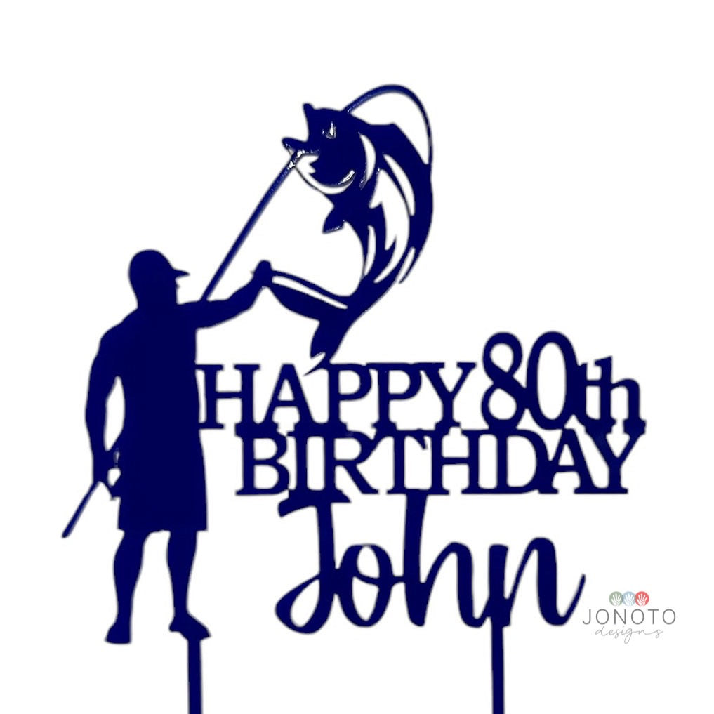 Cake Topper | Fisherman Birthday