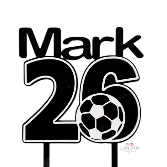 Cake Topper | Football Name & Age