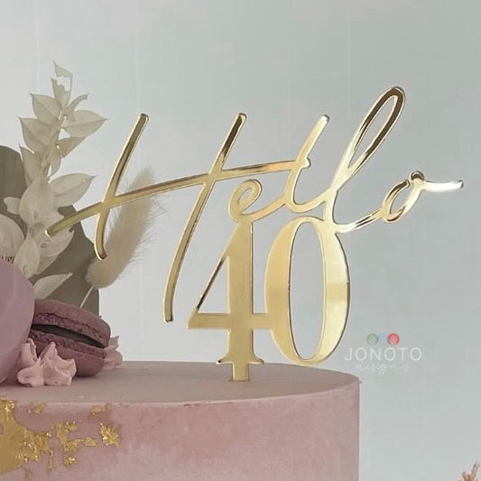 Cake Topper | Hello 40