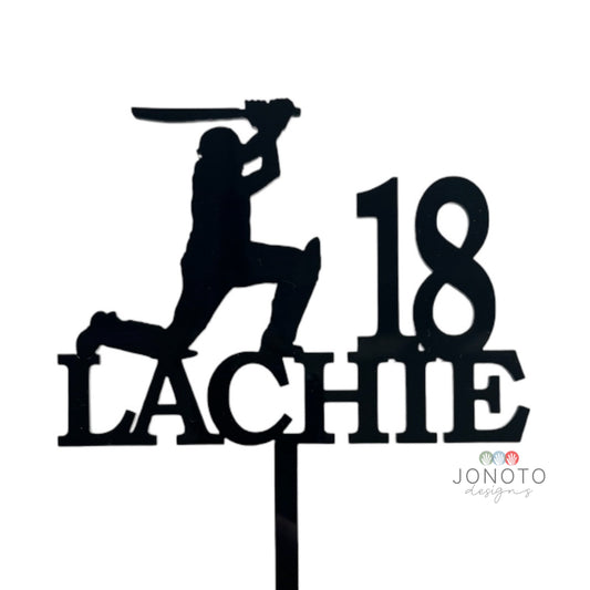 cricket themed birthday cake topper