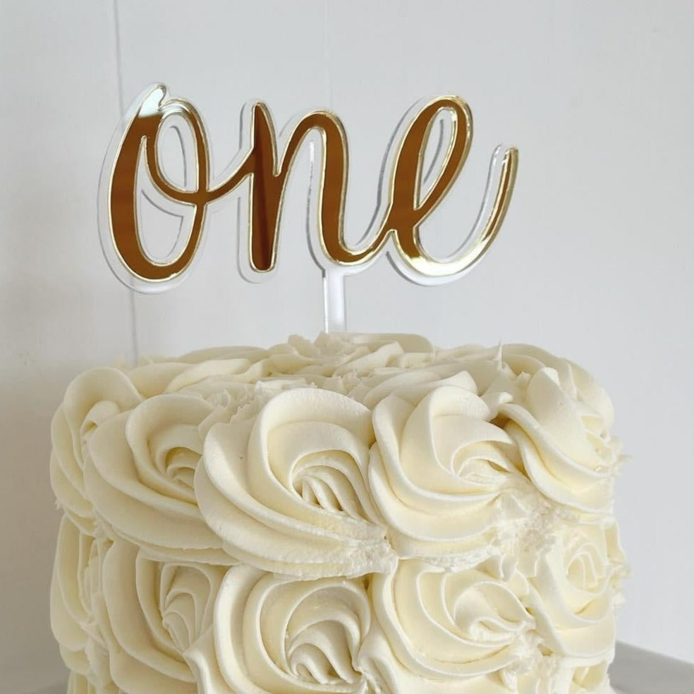 Cake Topper | One | Double Layered