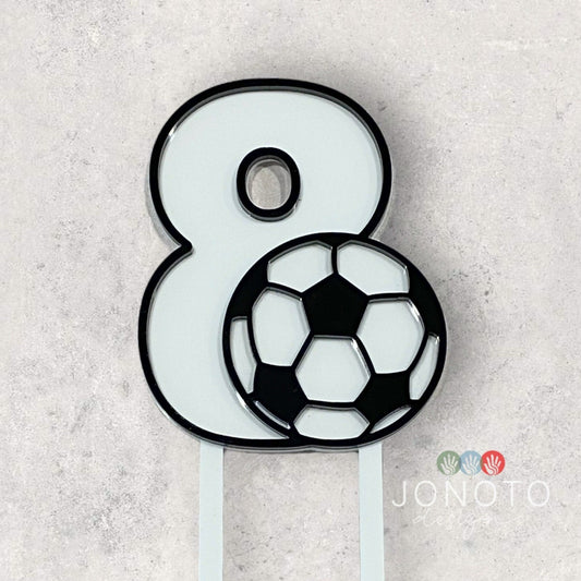 Cake Topper | Soccer Number