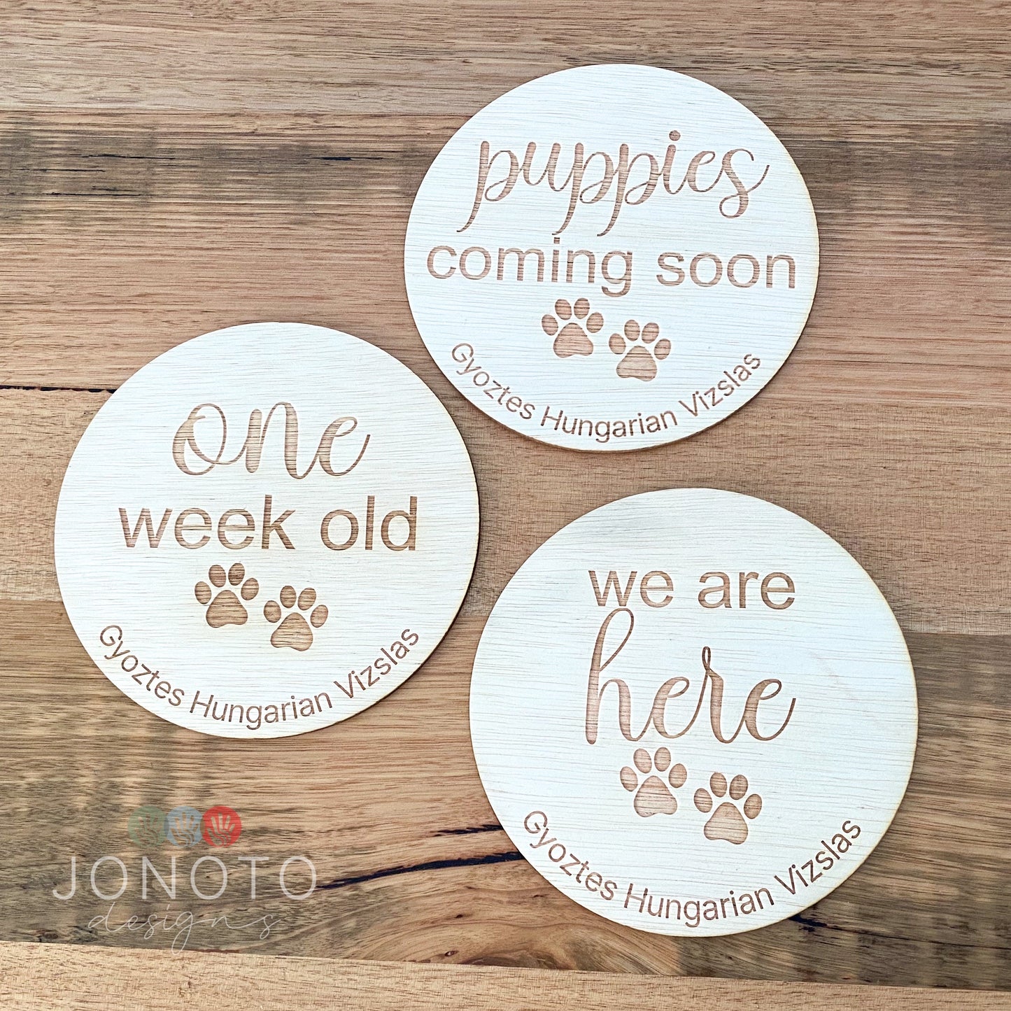 Puppy Milestone Discs | Dog Breeder Design
