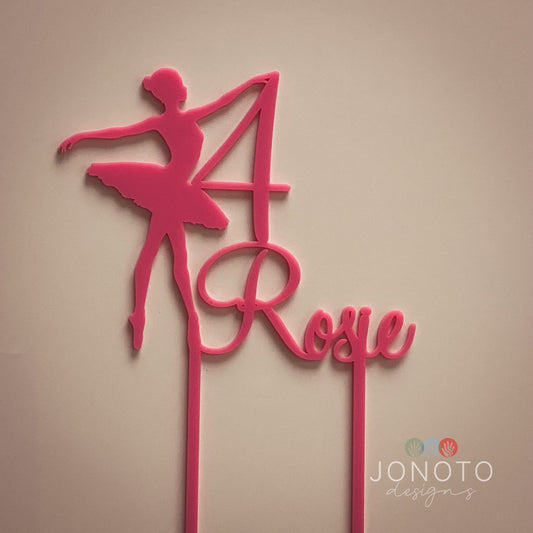 Ballet dancer personalised cake topper