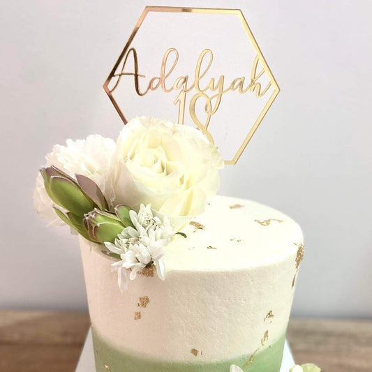 Cake Topper | Hexagon