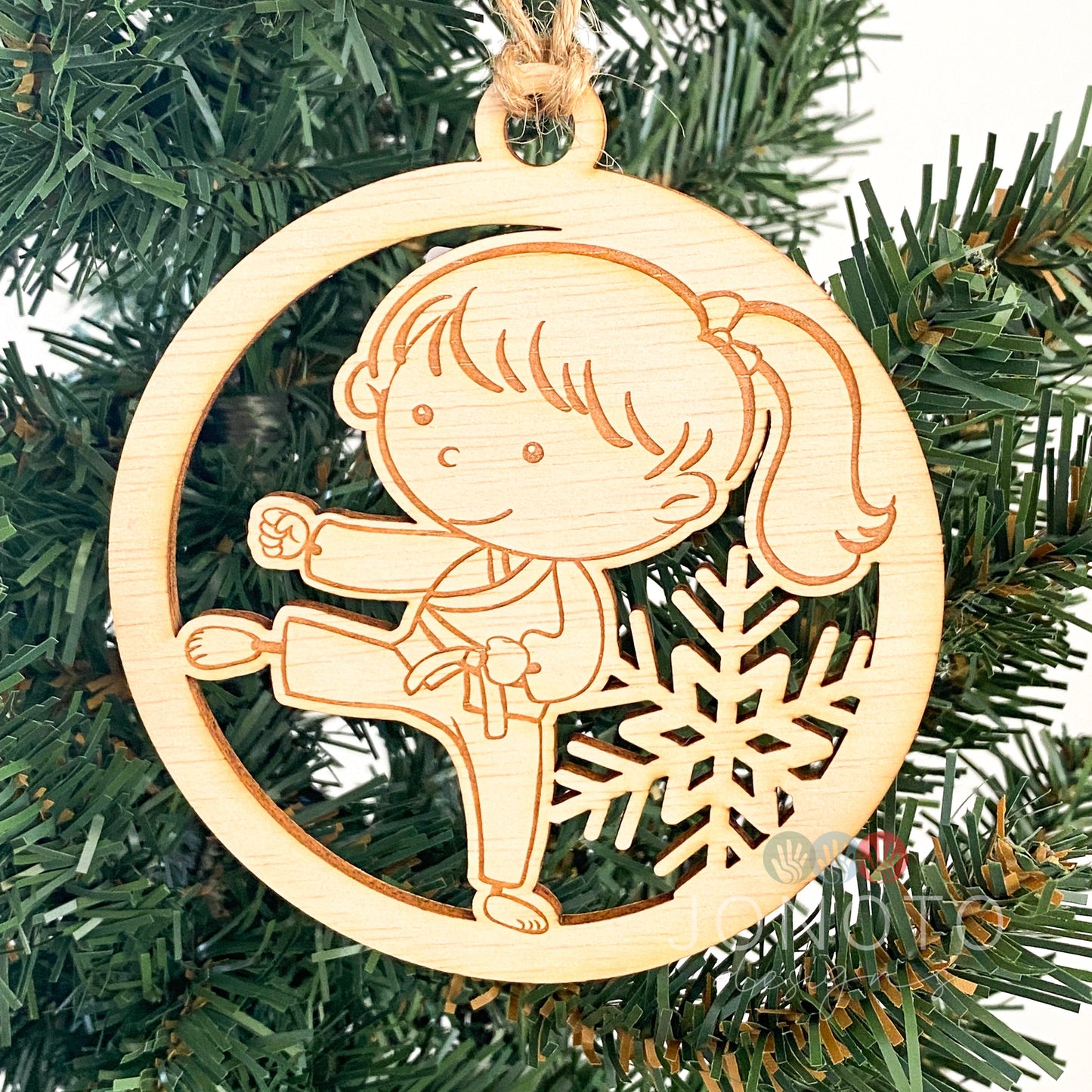 Karate Snowflake Christmas Ornament