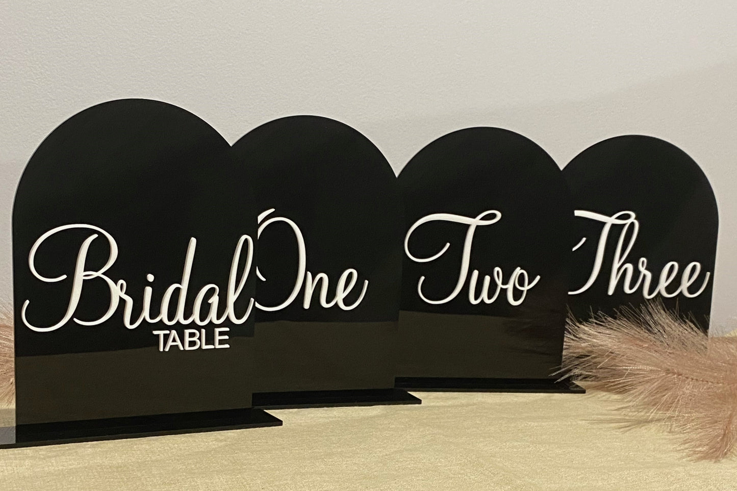 Arch table numbers to display on your wedding tables