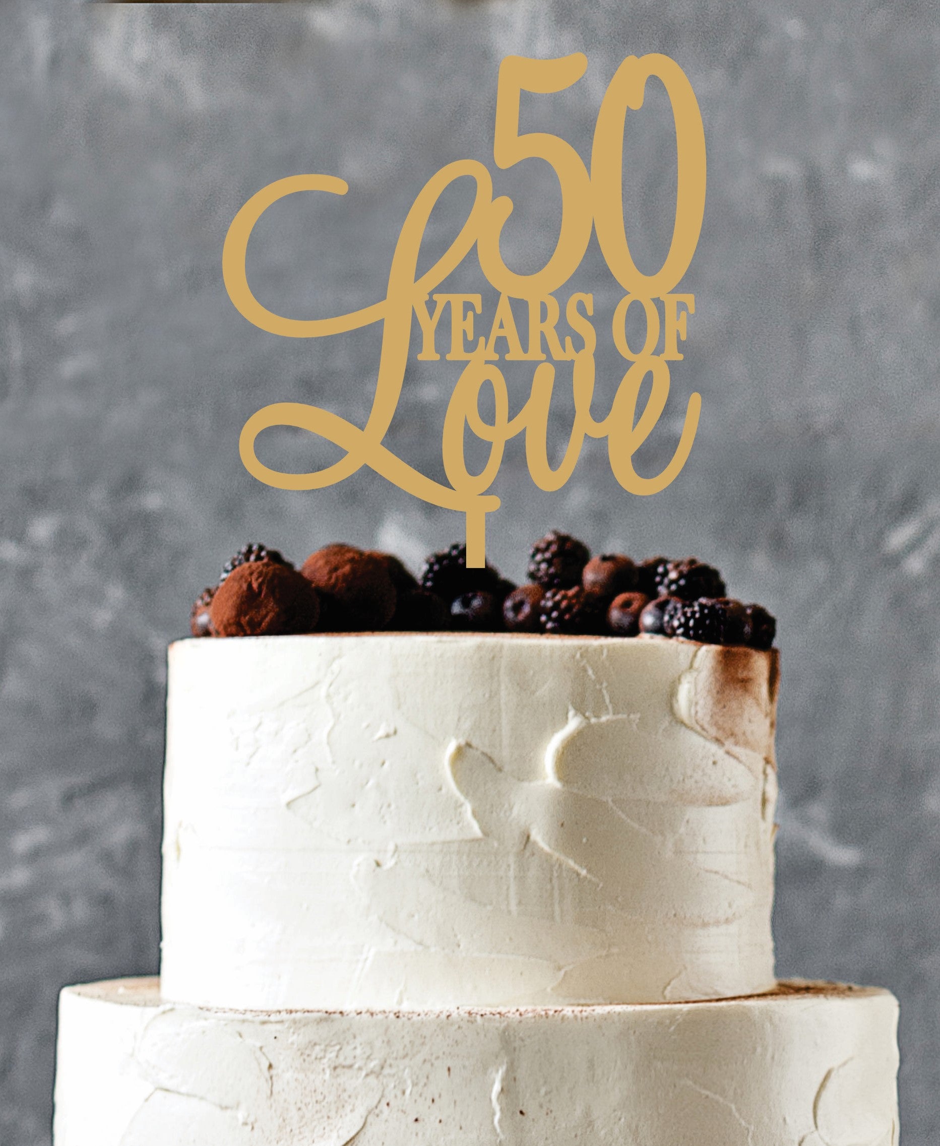 50th wedding anniversary cake topper